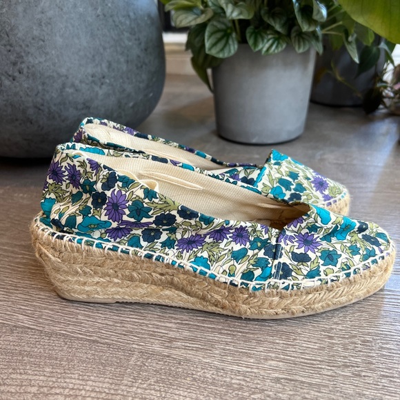 Pare Gabia Espadrille Wedge with Lace-up - Liberty London Floral Print - Size 7 - Picture 4 of 8